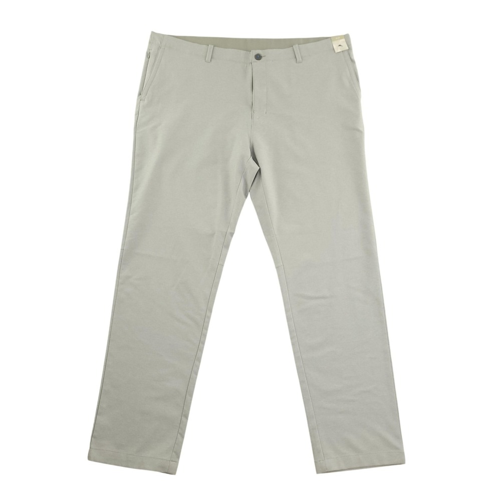 Tommy Bahama Pants Mens 44x34 Gray On‎ Par Flat Front Golf Khakis Performance